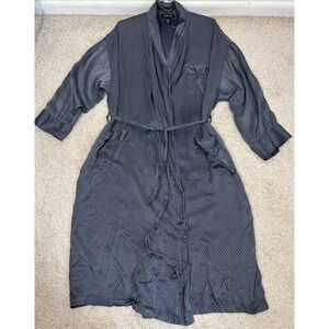 Murano Men's 100% Silk Robe‎ Playboy Sexy Smoking Jacket One Size Luxury Lounge